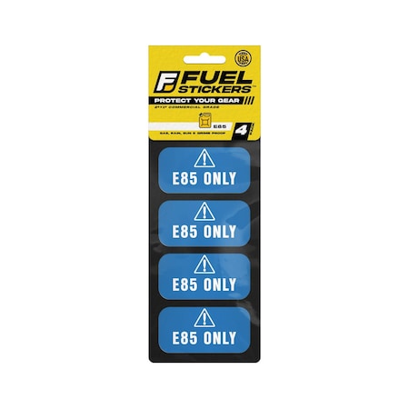 Fuel Stickers E85 Sticker, Flex Fuel Label for Fleet Vehicles: Car, Truck, Van, Hvy-Dty, 2''x1'', 4PK Z-2X1E85-4PK
